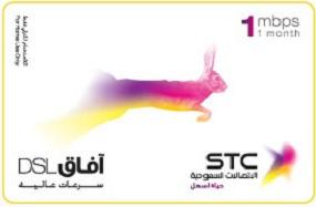 بطاقة سعودي نت DSL_1MB لمدة شهر